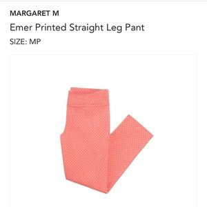 Margaret M Emer Printed Straight Leg Pant